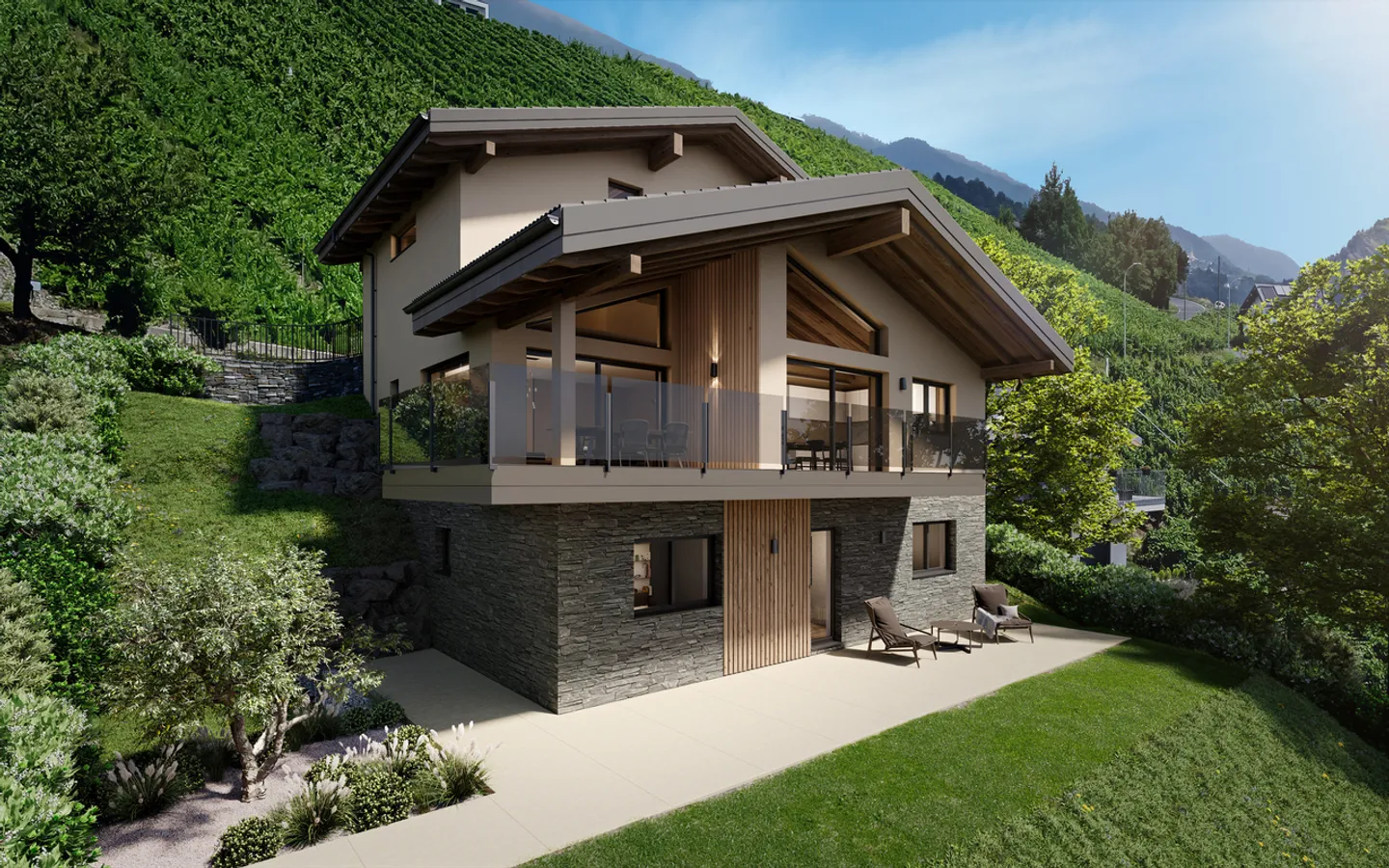 IN VENDITA SPLENDIDA VILLA 5.5 LOCALI AD AYENT - Foto 1 di 5