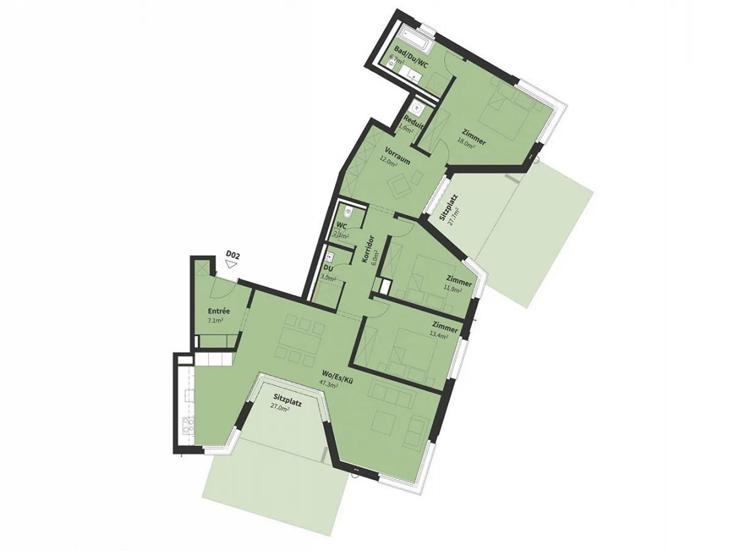 Premier appartement dans le nouveau bâtiment Bünda Eck D (D02) - Photo 10 sur 10