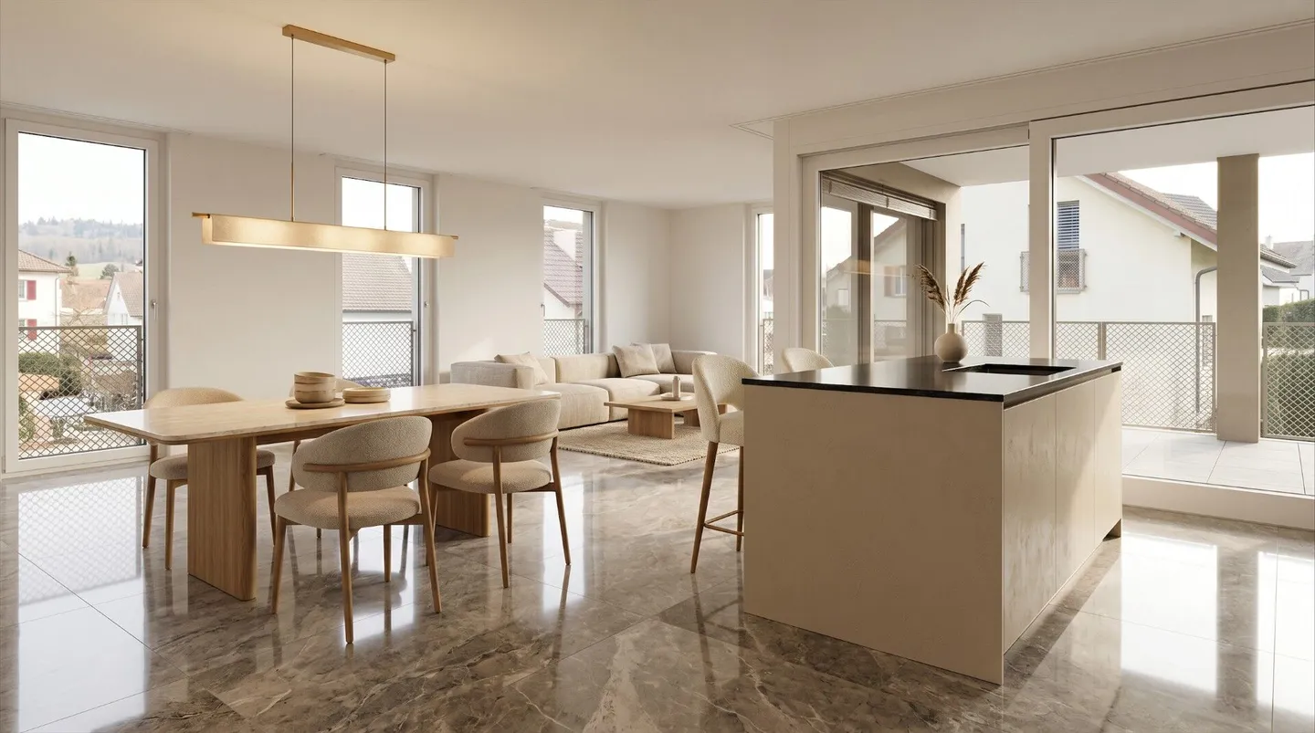 Moderno appartamento di 4,5 stanze con balcone a Niedergösgen - Foto 1 di 8