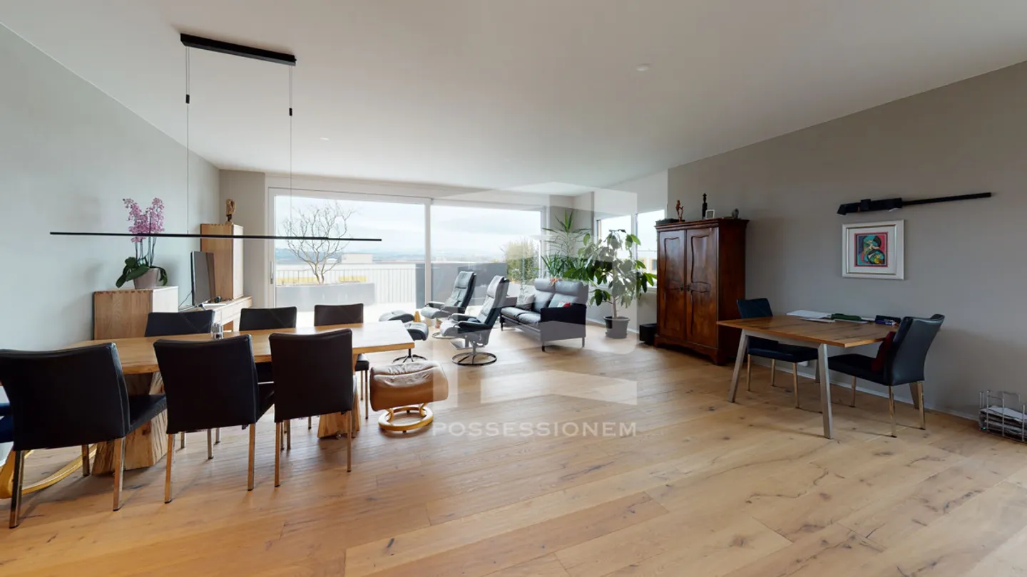 Grande Appartement en Attique avec Vue sur les Alpes - Photo 2 sur 7