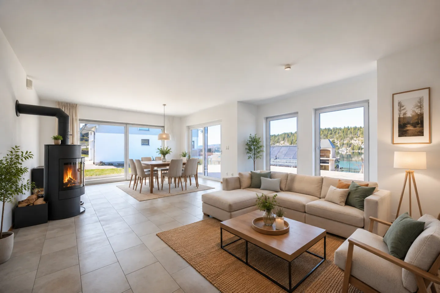 Zeitgenössische Villa mit 5,5 Zimmern, Blick auf den Jouxsee - Le Pont - Foto 1 von 10