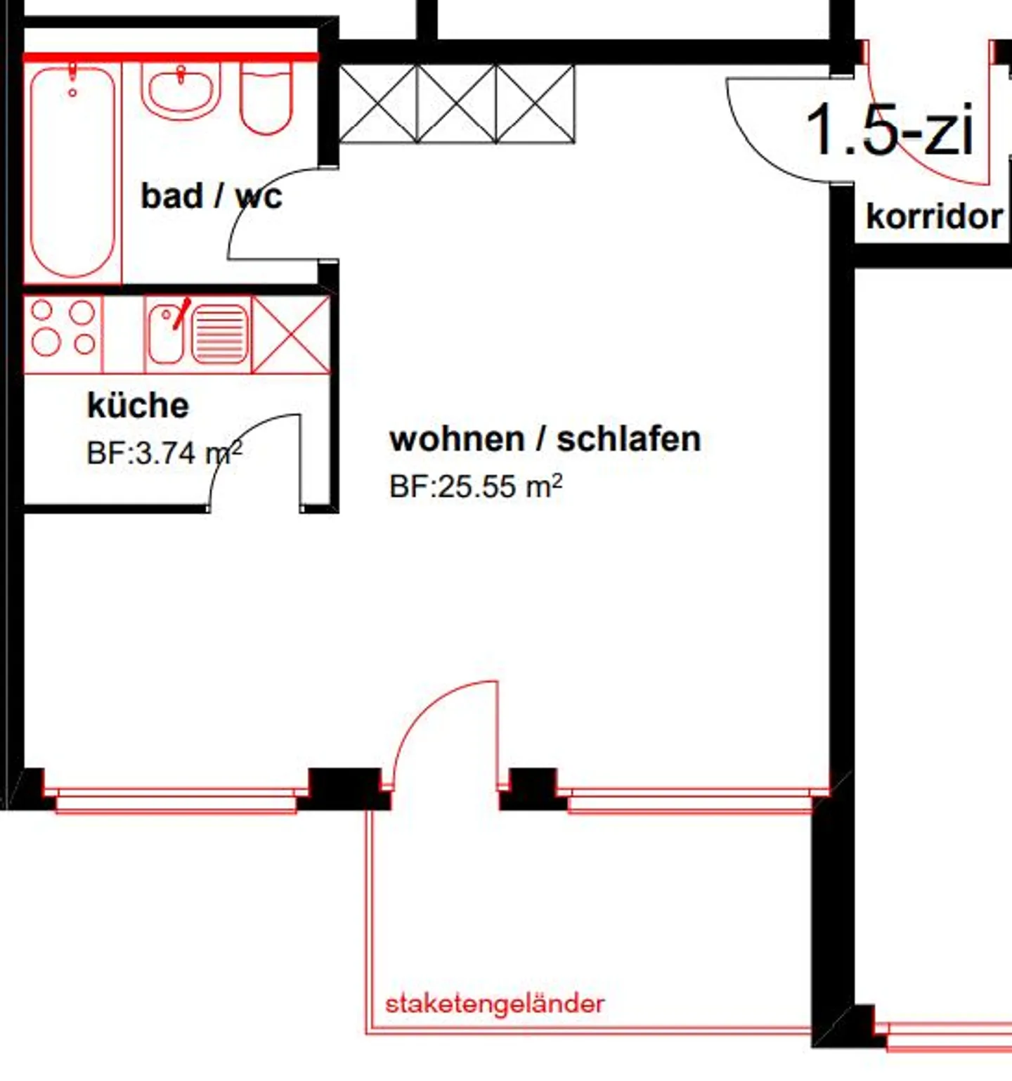 Stilvolles Erdgeschoss-Apartment - Foto 6 von 6