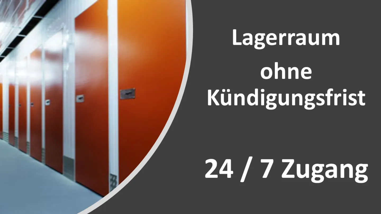 Lagerräme zw. 2m3 und 24m3. Keine Kündigungsfrist. - Foto 1 von 4