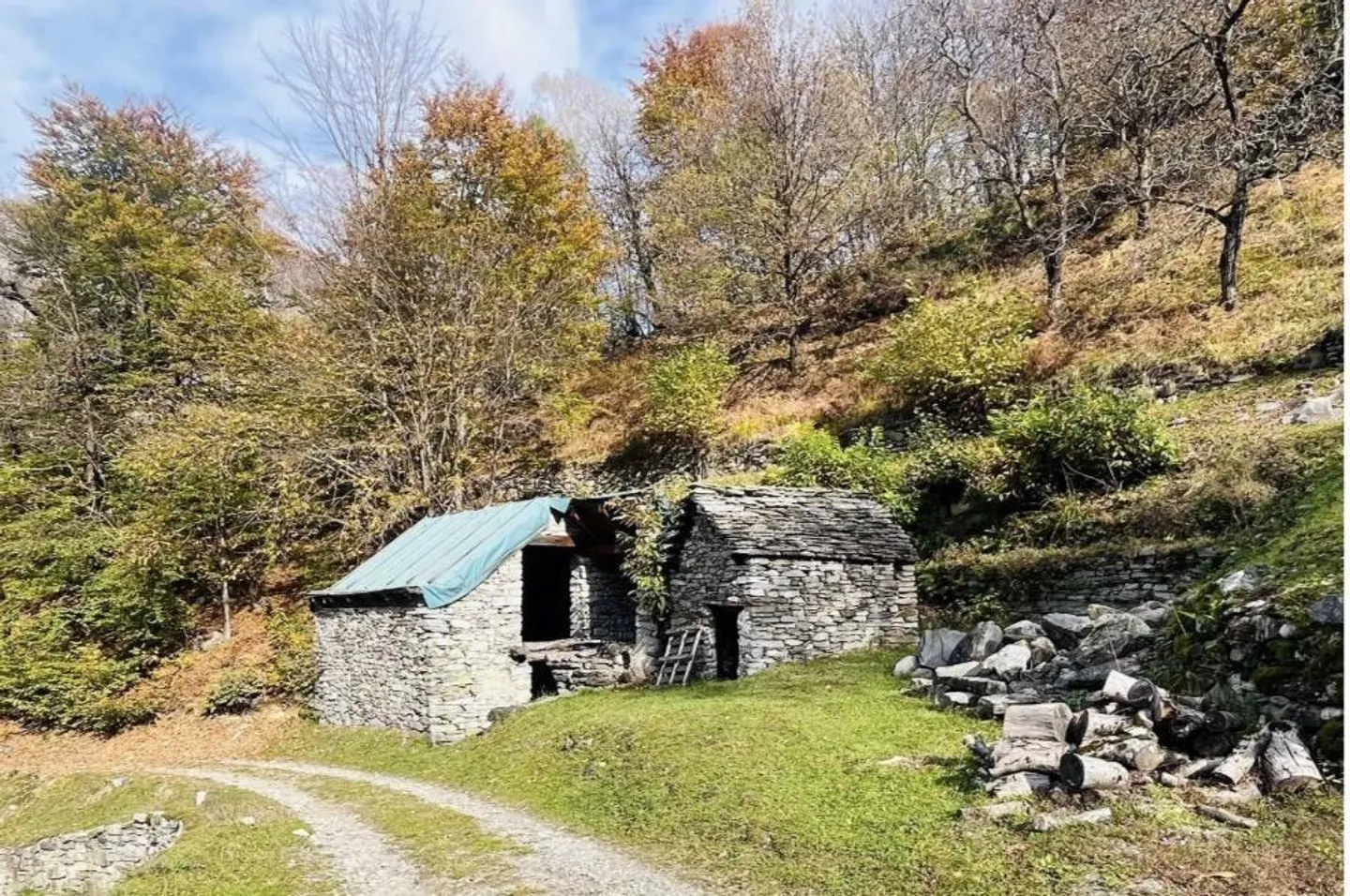 Rustico 2 1/2 camere da ampliare con permesso di costruzione, molto tranquillo... - Foto 1 di 9