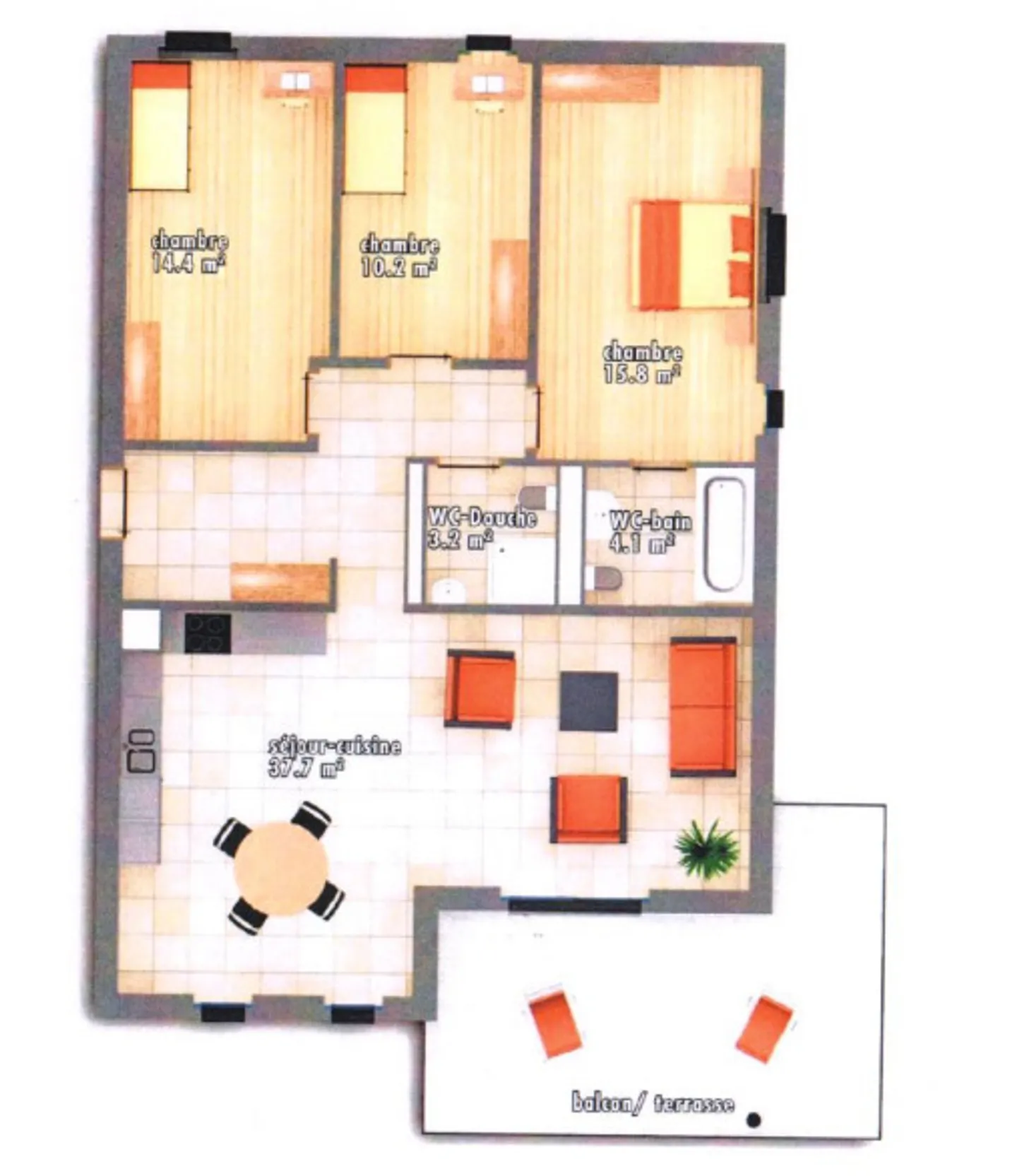 Large 4.5 rooms in Leytron - Photo 2 of 4