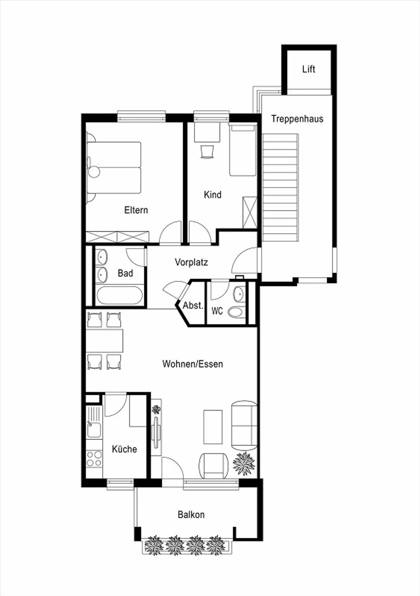 Appartamento moderno con balcone - Foto 8 di 8