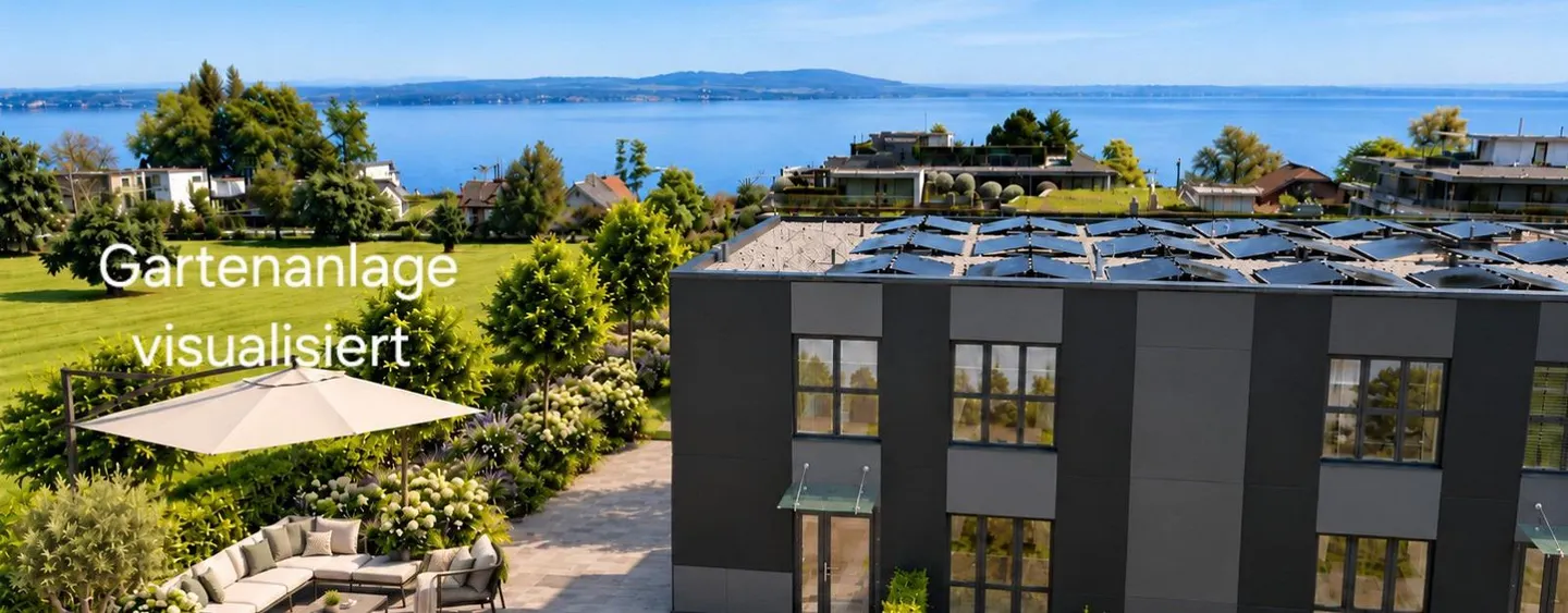 Section de maison exclusive avec vue imprenable sur le lac, première location, concept énergétique innovant - Photo 1 sur 19