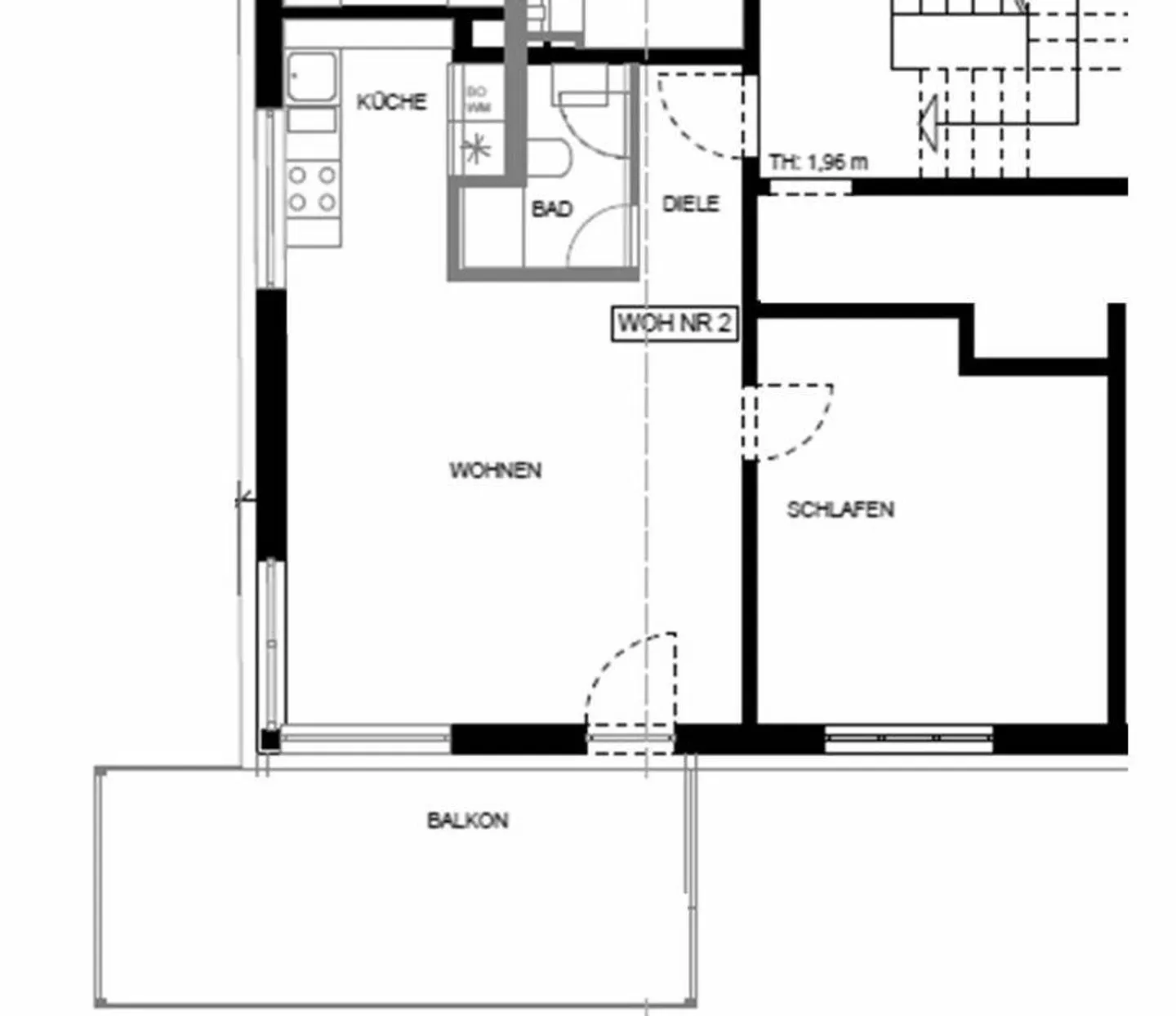 Appartement 1,5 pièces avec galerie et terrasse sur le toit (préparé) - Photo 10 sur 11