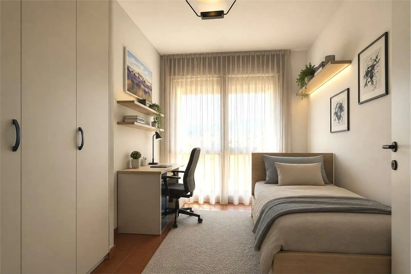 Appartement lumineux de 3,5 pièces avec terrasse dans une résidence prestigieuse - Photo 9 sur 11