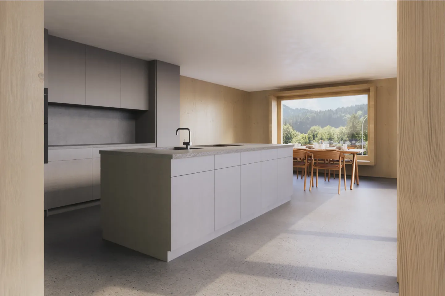 Maison individuelle neuve en construction moderne en bois - Photo 5 sur 11