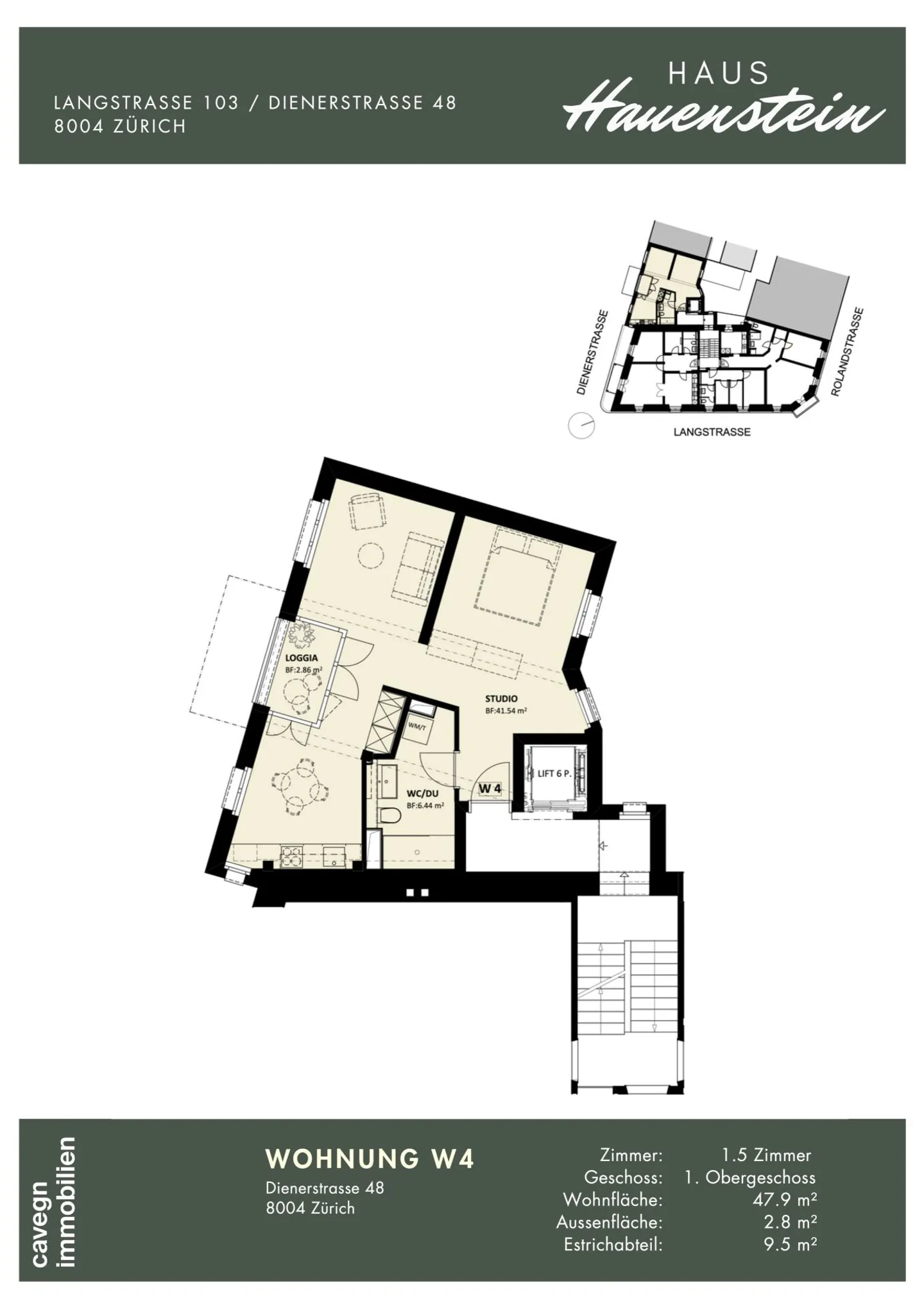 Urban und zentral: Moderne 1.5-Zimmer-Neubauwohnung mit Loggia - Foto 5 von 7