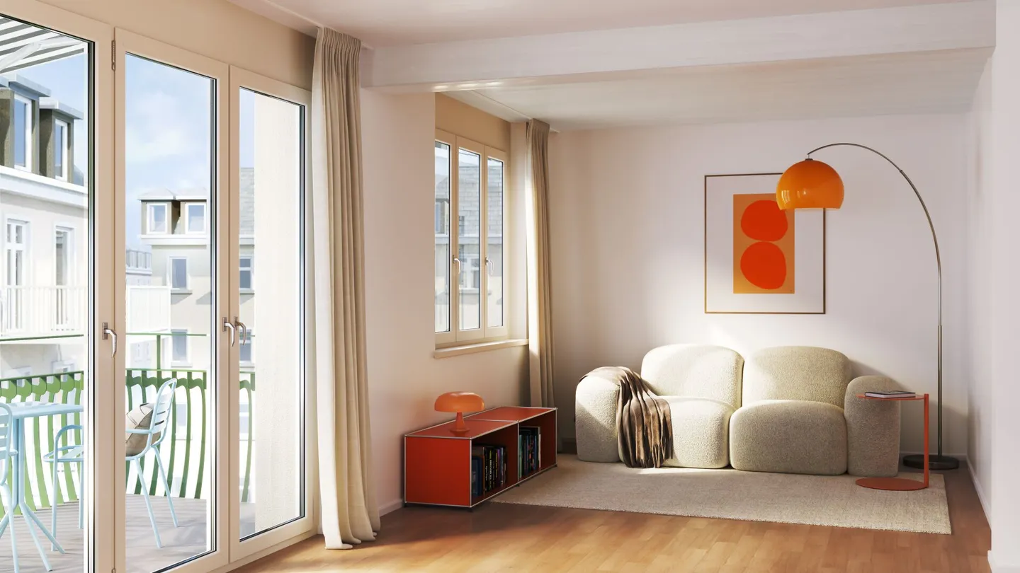 Urban und zentral: Moderne 1.5-Zimmer-Neubauwohnung mit Loggia - Foto 1 von 7