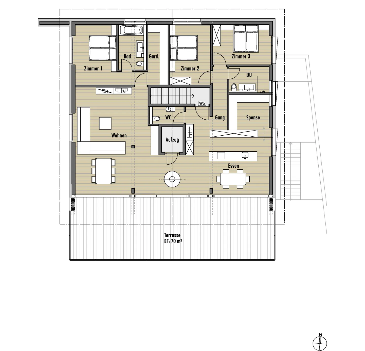 Allegria - Dreamlike Penthouse Apartment with Huge Terrace and Mountain View - Photo 4 of 7