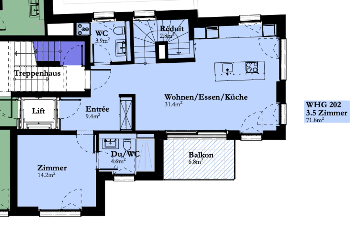 Appartement duplex exclusif de 3,5 pièces avec caractère de combles à Zurich Witikon - Photo 8 sur 9