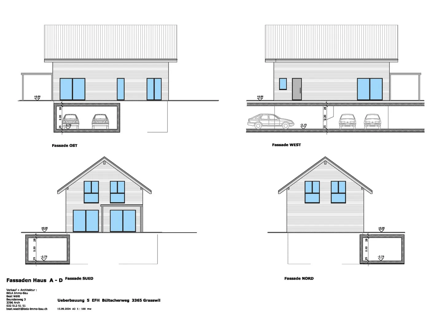 Nuova costruzione di 5 case unifamiliari con 2 posti auto ciascuno da 1.060.000 CHF - Foto 5 di 9