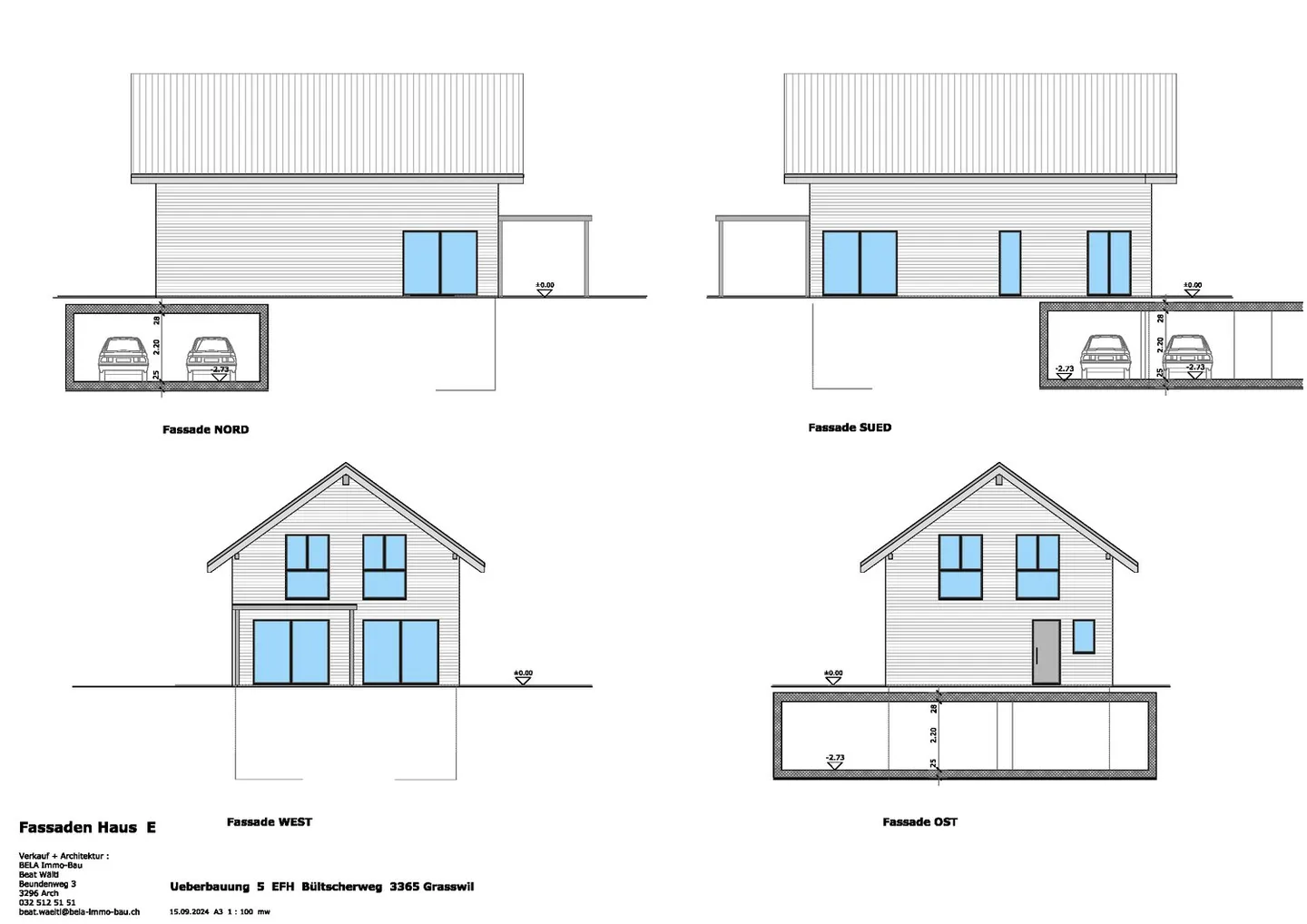 Nuova costruzione di 5 case unifamiliari con 2 posti auto ciascuno da 1.060.000 CHF - Foto 6 di 9
