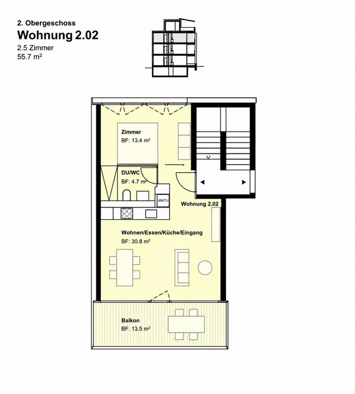 Moderne 2.5 Zimmerwohnung in Aarau - Foto 7 von 7