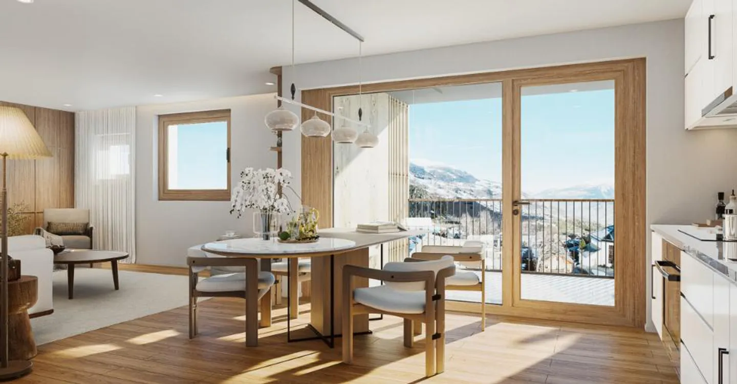 Appartamento attico di 4,5 stanze in affitto (prima occupazione): nuova costruzione a Bürchen - Foto 6 di 10
