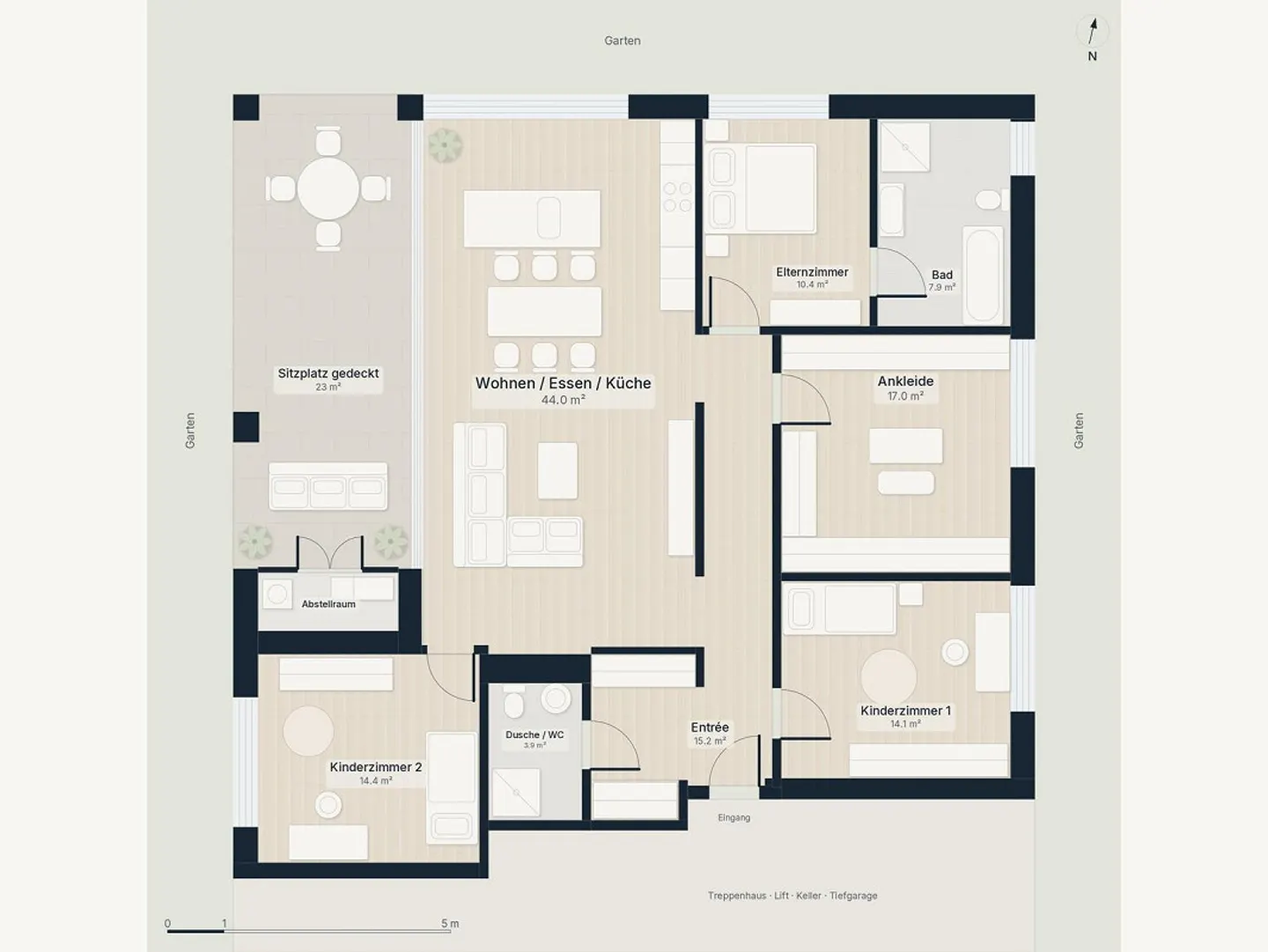 Appartement de jardin 5.5 pièces à Kreuzlingen avec environ 430 m² de jardin privé - Photo 25 sur 25