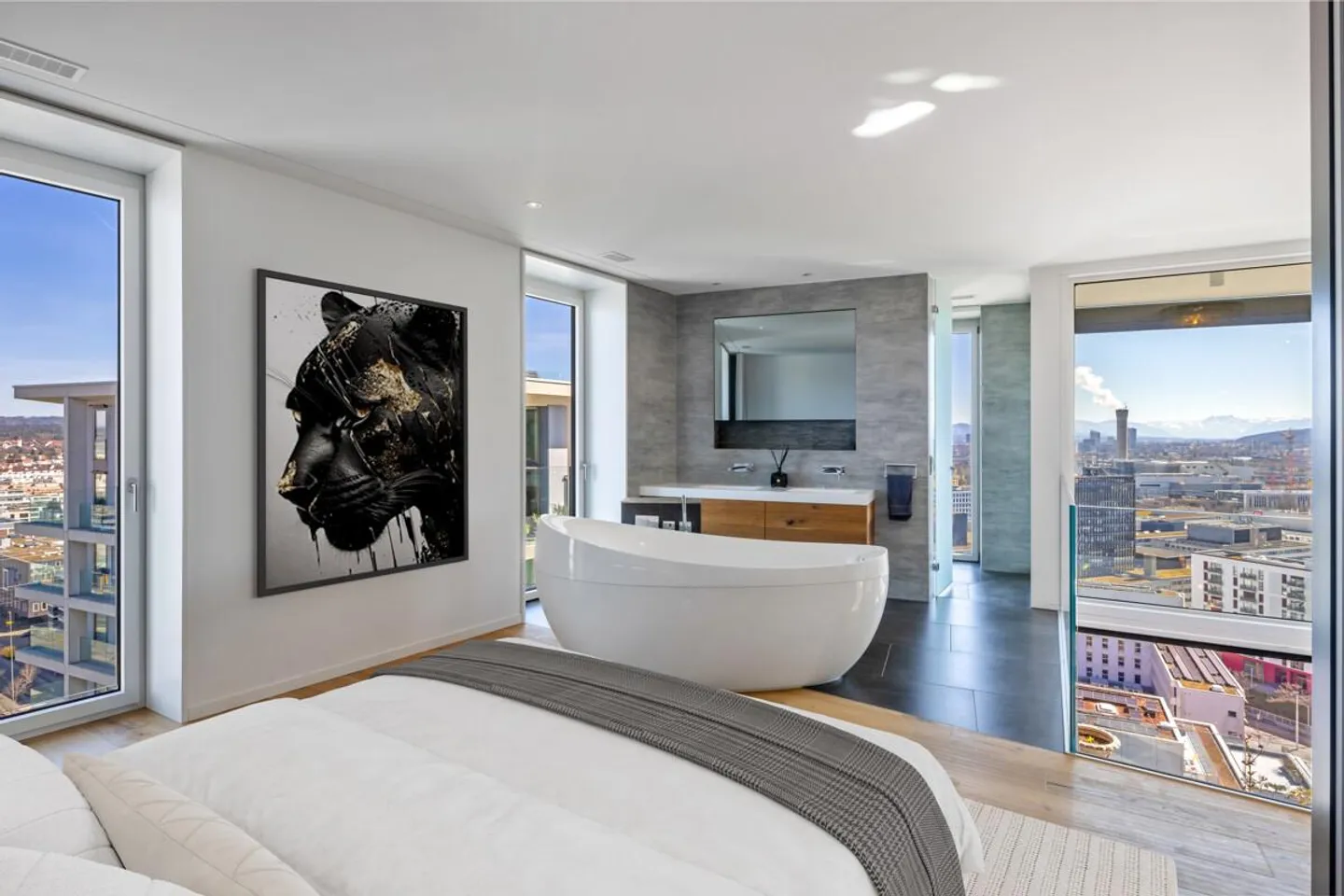 Zürich : Duplex-Penthouse exclusif avec vue panoramique - Photo 3 sur 5