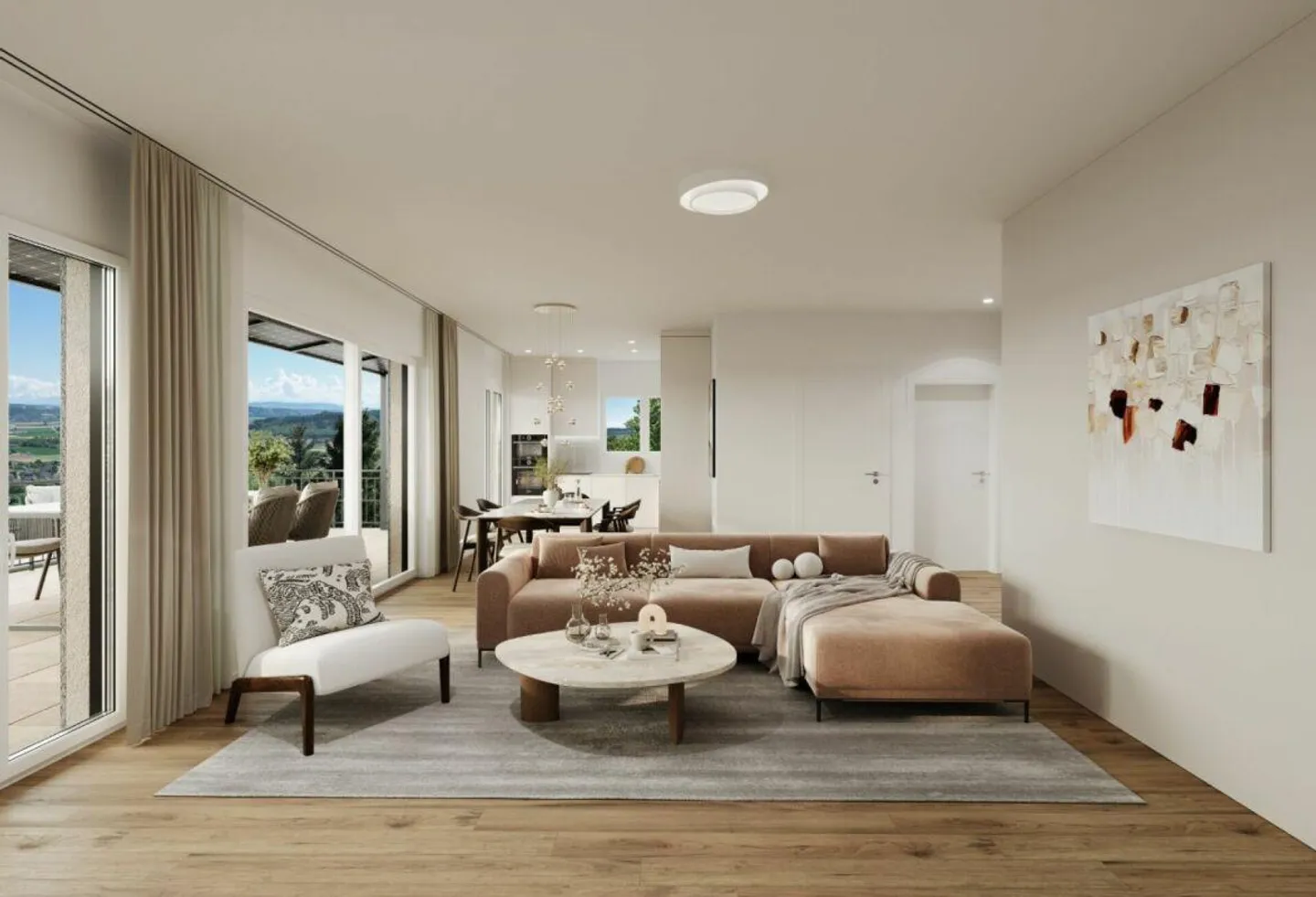 Neubau 4.5 EG mit 135m2 Wohnfläche mit fulminantem Ausblick - Foto 8 von 18