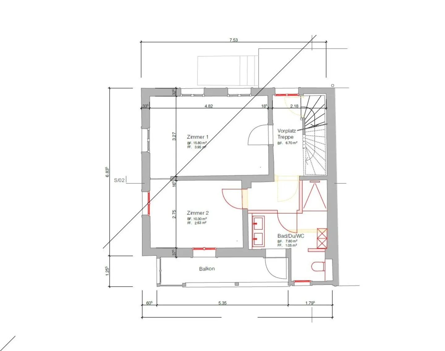 Charmant paradis résidentiel - Appartement ancien rénové au centre de Willisau - Photo 13 sur 13