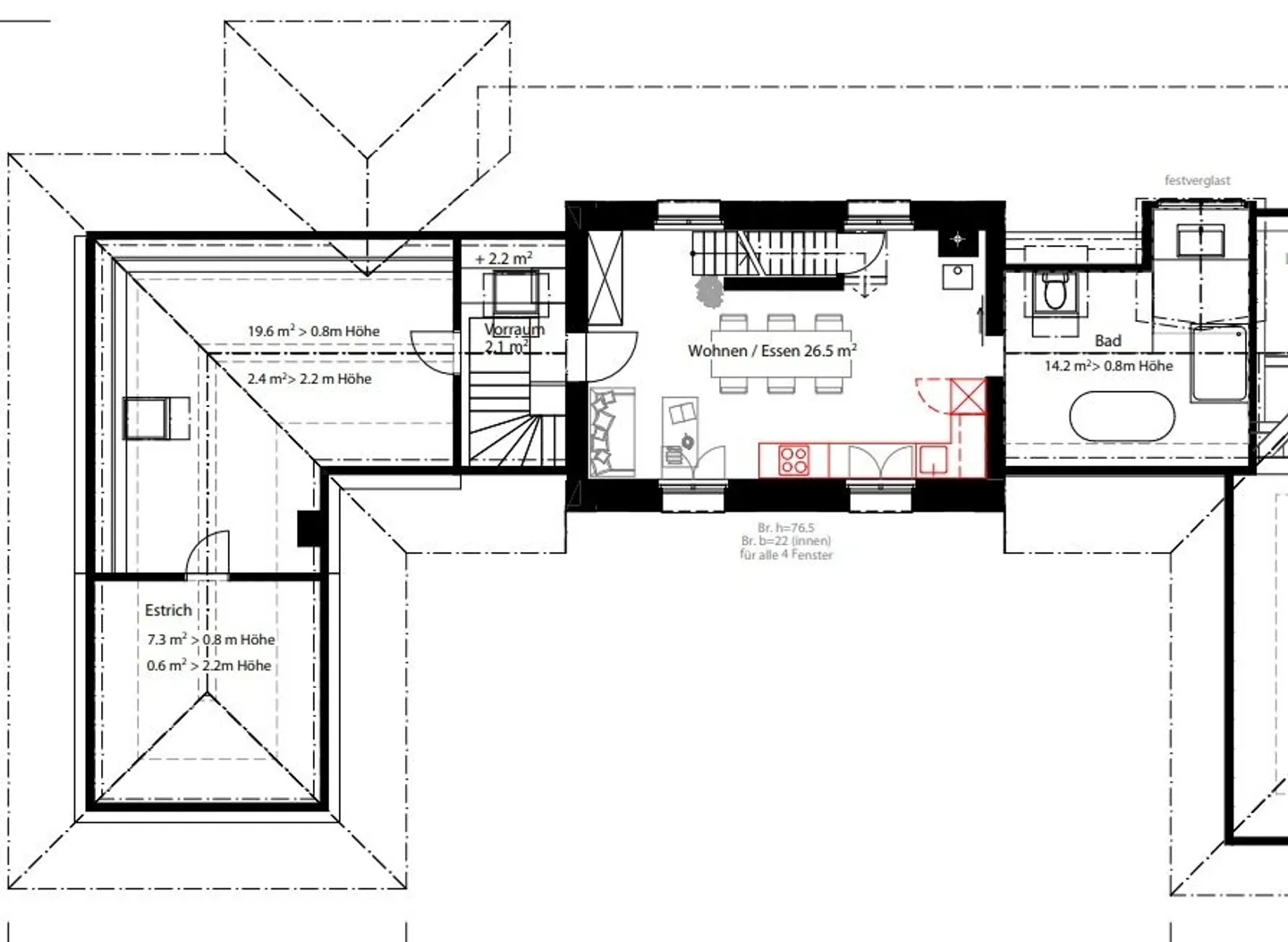 Charmante 3-Zimmer-Dachwohnung in historischem Patrizierhaus - Photo 11 of 12