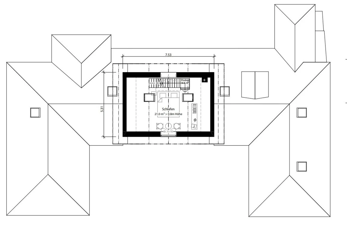 Charmante 3-Zimmer-Dachwohnung in historischem Patrizierhaus - Photo 12 of 12