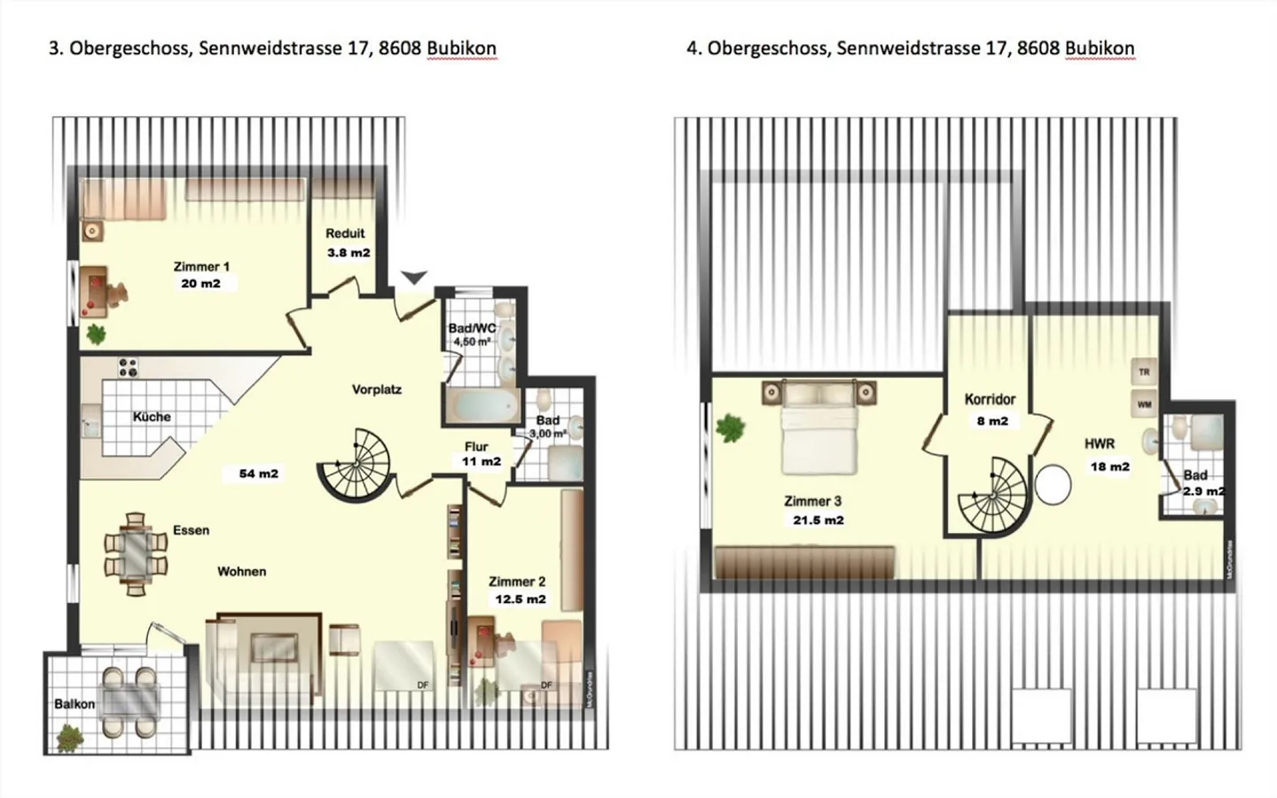 Traumhafte 4.5-Zimmer Dach-Maisonette mit 159 m² Wohnfläche - Foto 14 von 14
