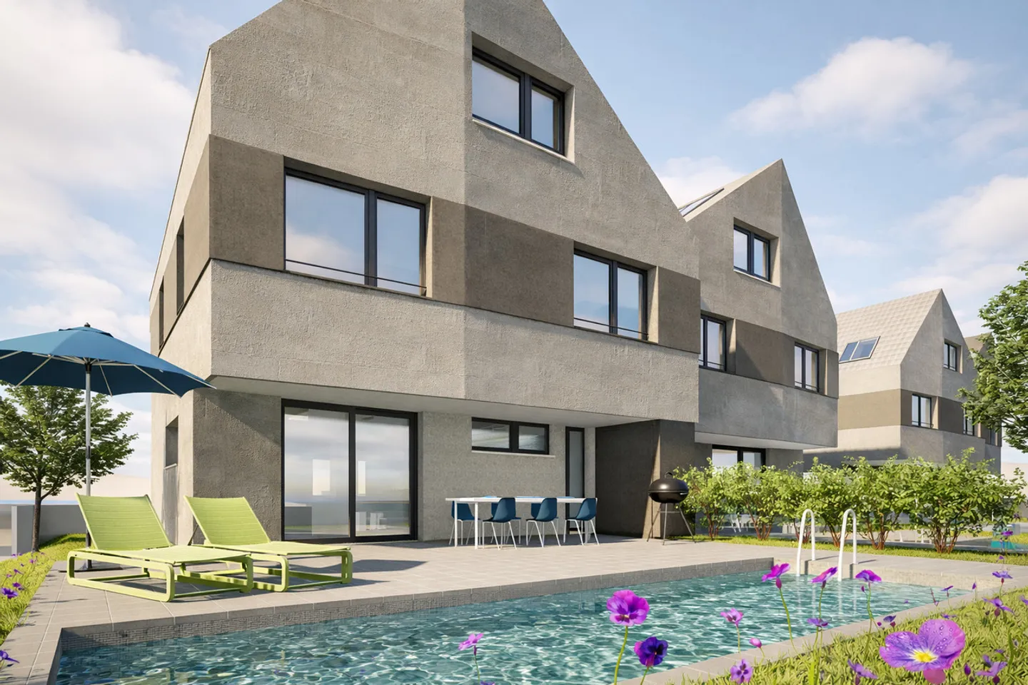 New construction project Allmendgasse with four 7.5-room semi-detached houses (House A) - Photo 3 of 7