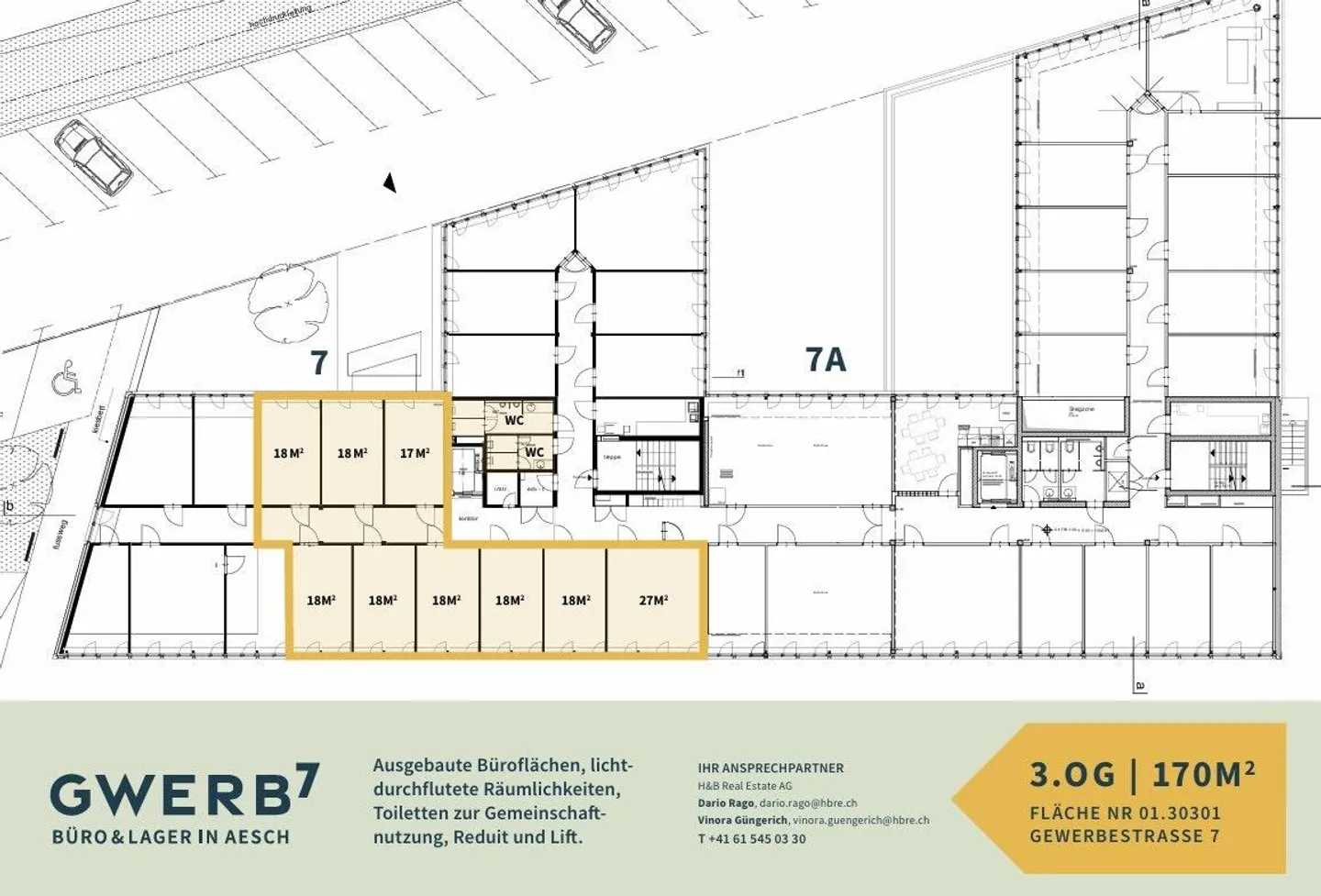 GWERB7 - fino a 170m² e uffici singoli per la tua nuova sede aziendale ad Aesch - Foto 6 di 7