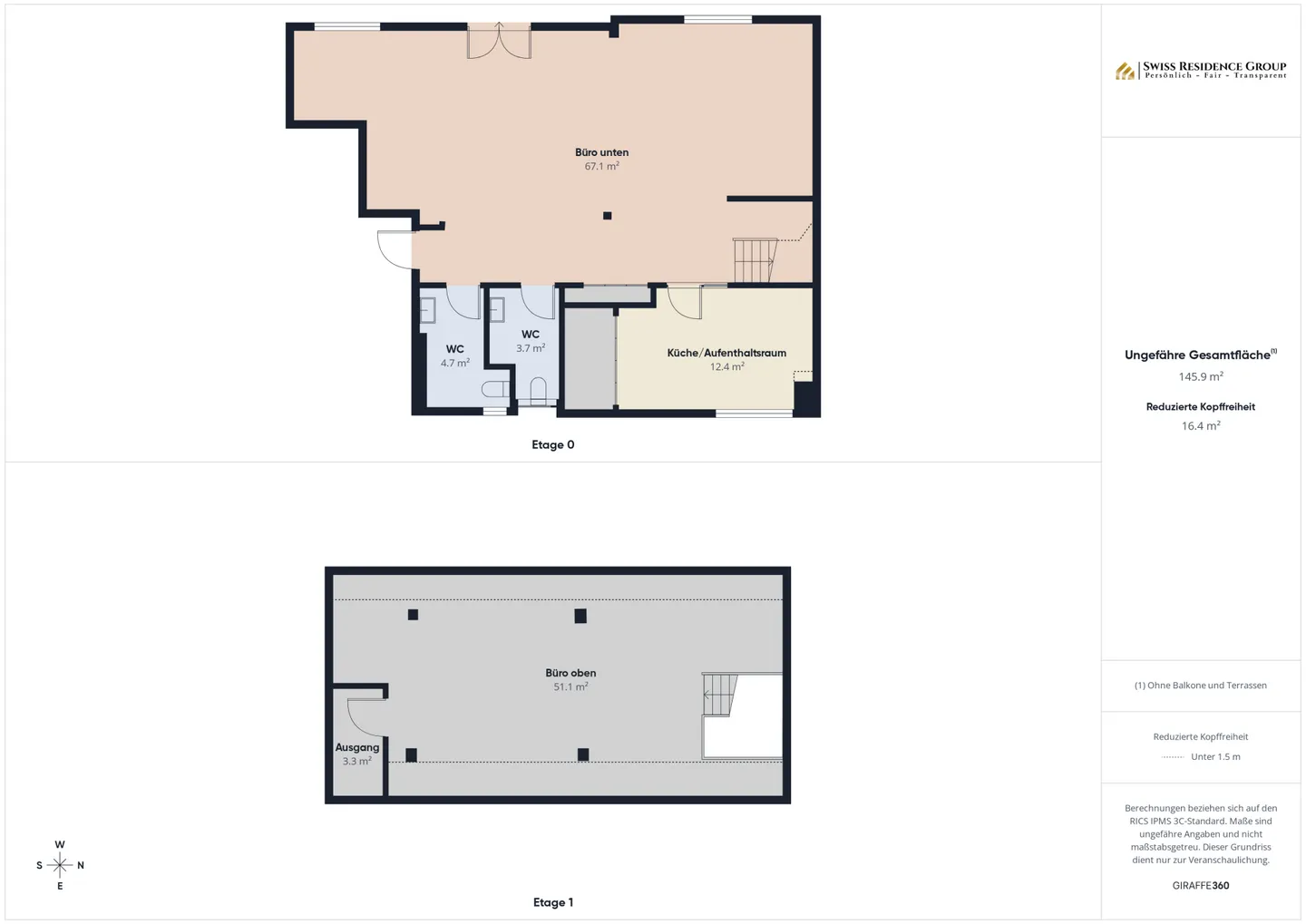 Central Office over Two Floors - Modern Equipped with a View over the City Rooftops - Photo 12 of 12