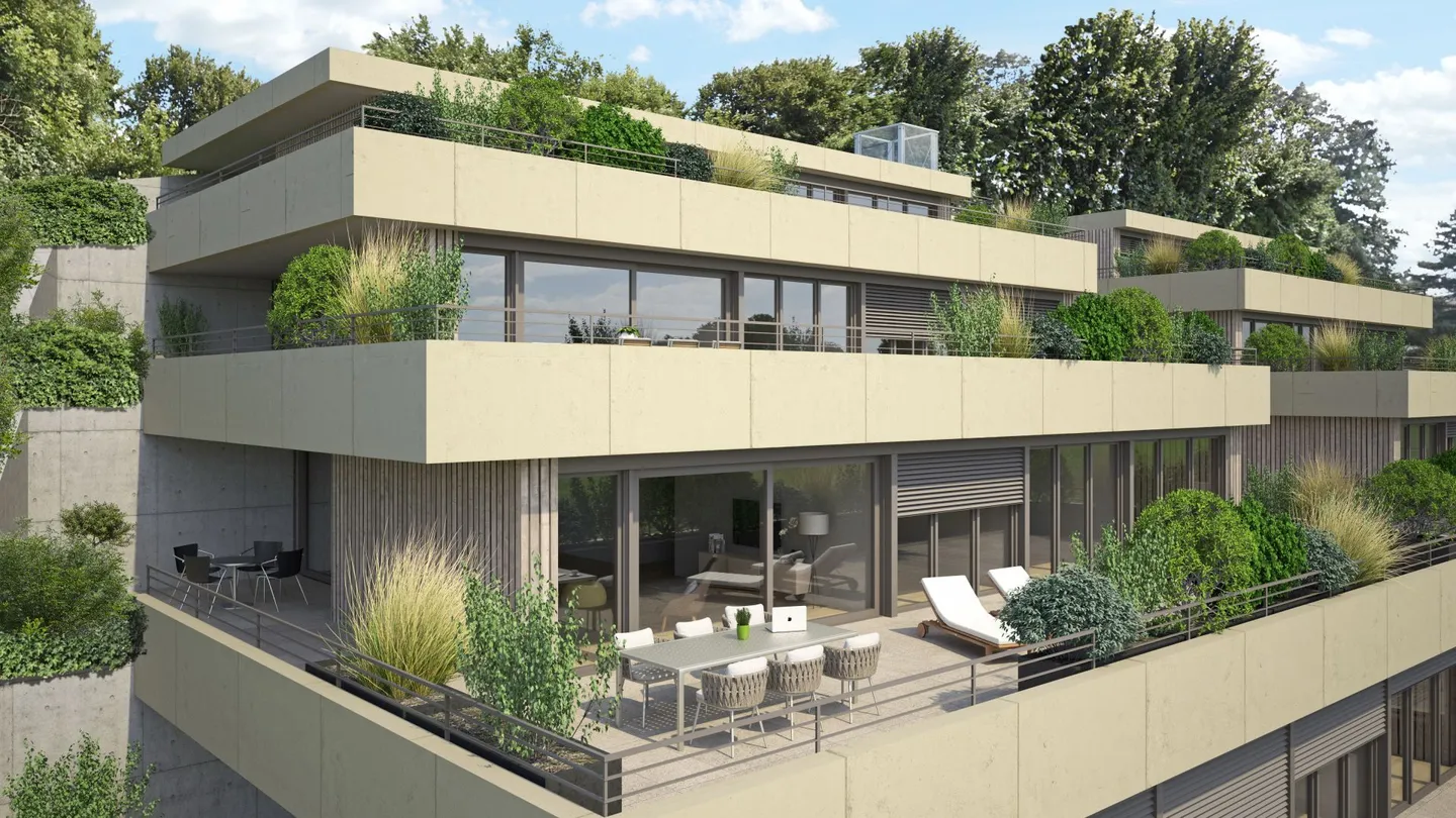 4½-Room Terrace House with a View of the Alps and Aare Landscape - Photo 1 of 8