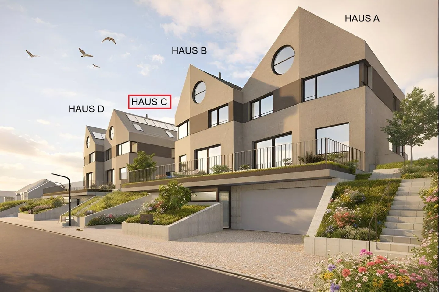 Nuovo progetto di costruzione Allmendgasse con quattro case a schiera di 7,5 stanze (Casa D) - Foto 7 di 7