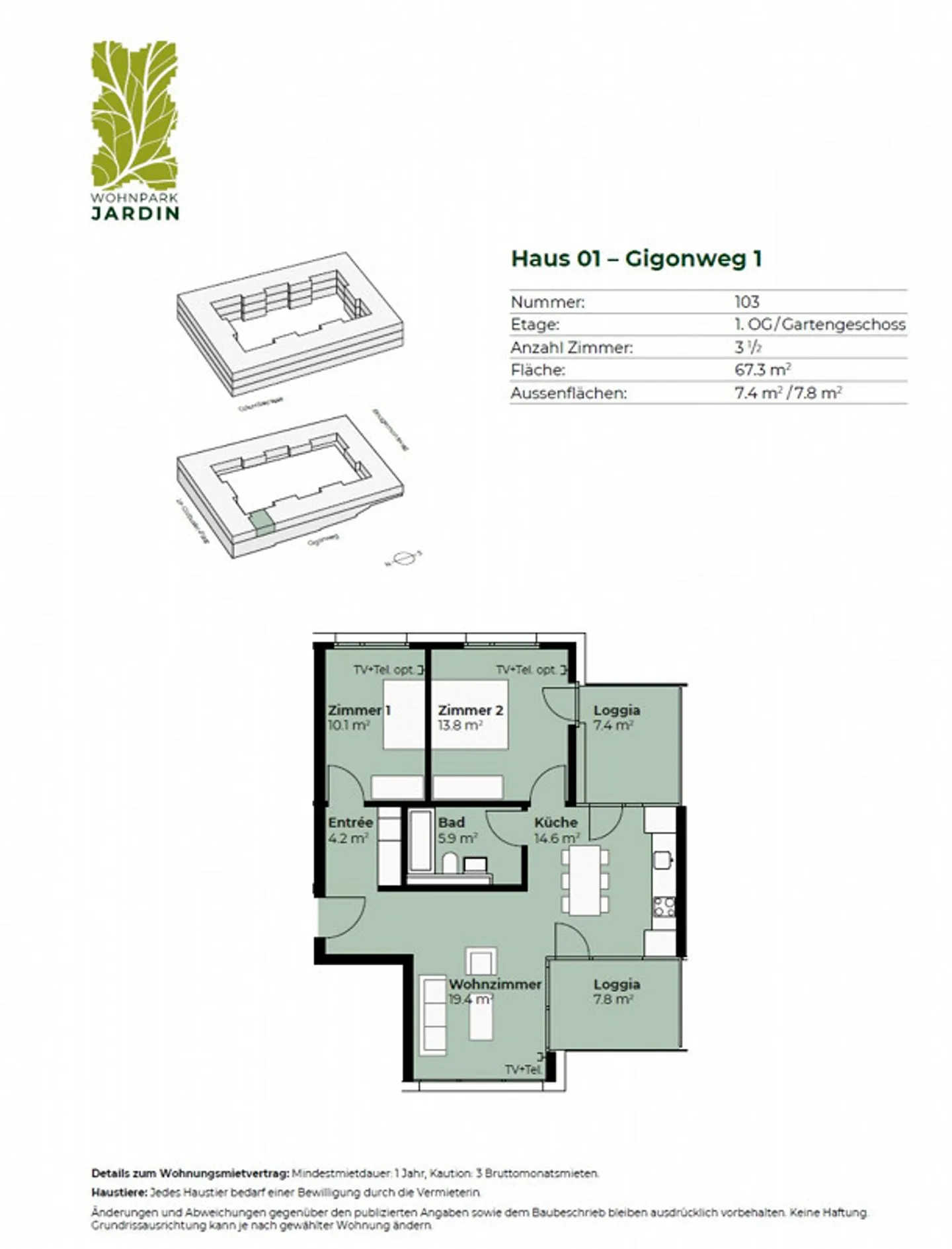 Moderne 3.5 Zimmerwohnung in Bern - Foto 10 von 10