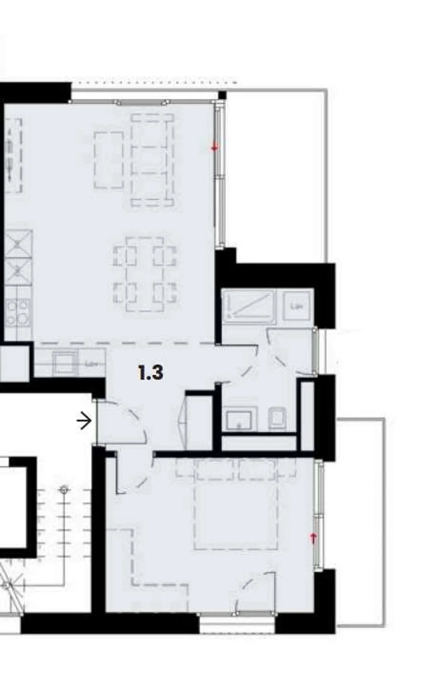 Nuovo appartamento Bilocale Lugano 2.5 locali - Foto 4 di 5