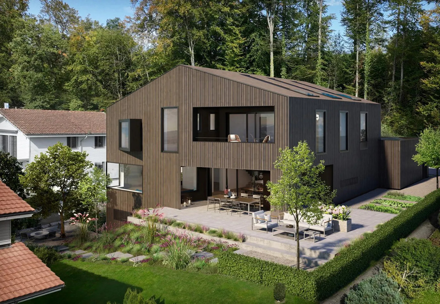 Ökologisches Einfamilienhaus in Schenkon - Foto 1 von 4