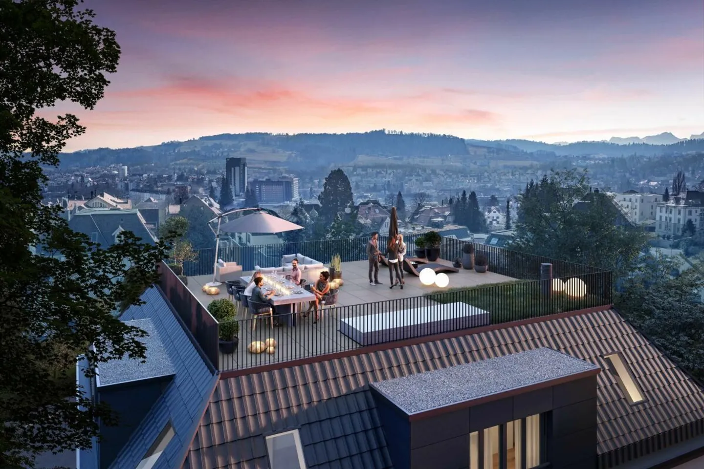 UNDER CONSTRUCTION: Unique Gem with 360° City View: New Building - 4.5 Room Apartment with High Ceilings and Luxurious Interior Design - Photo 2 of 8