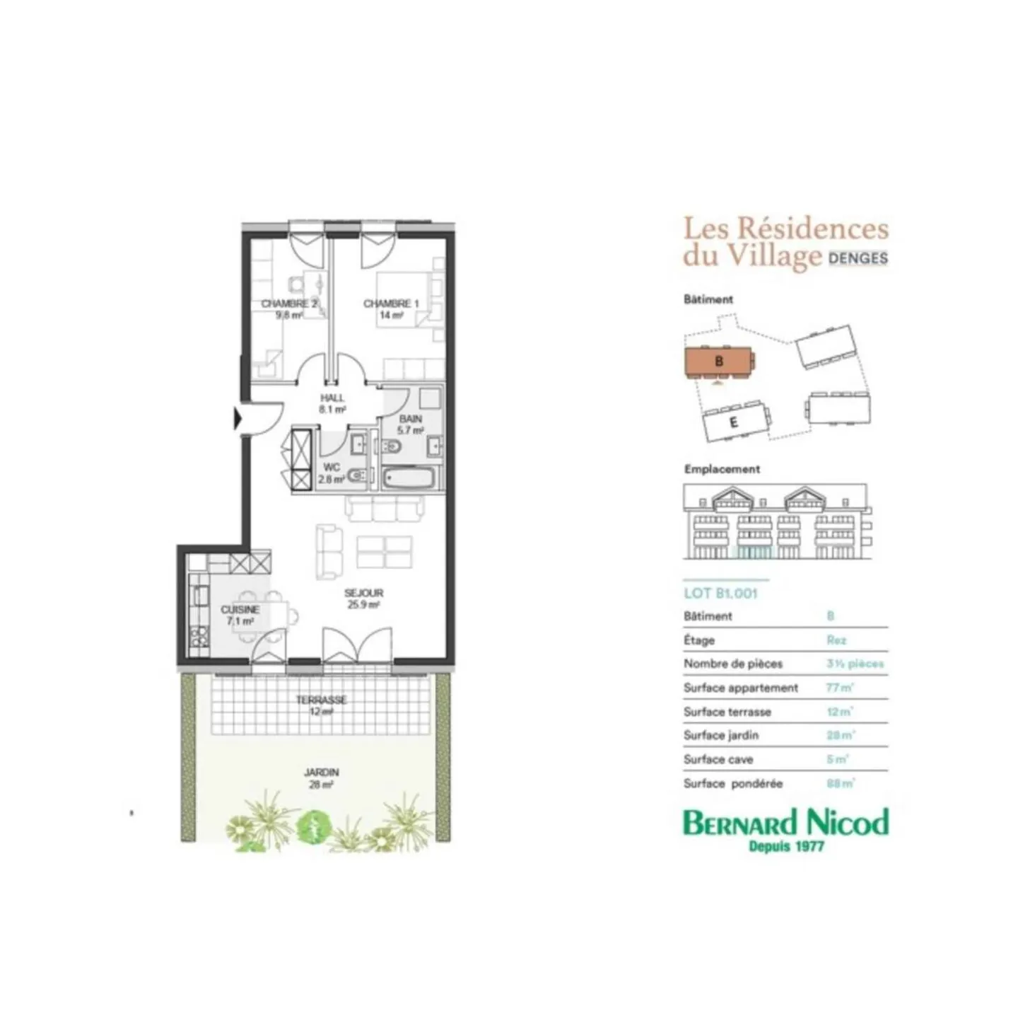 Appartement moderne avec jardin - Photo 5 sur 5