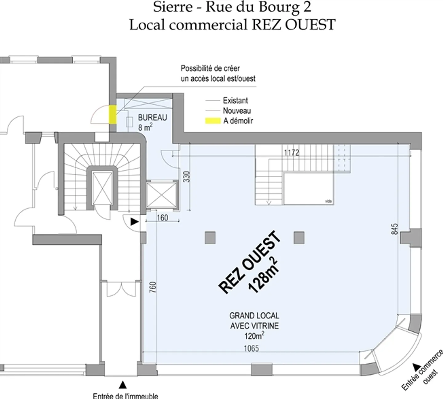 FOR RENT in Sierre – CHARACTER COMMERCIAL AREA ON 2 FLOORS + BASEMENT - Photo 7 of 9