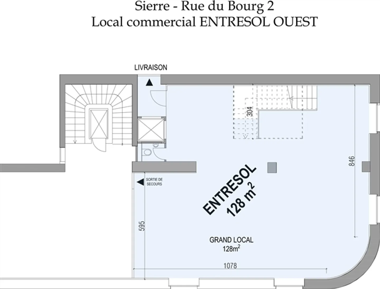 FOR RENT in Sierre – CHARACTER COMMERCIAL AREA ON 2 FLOORS + BASEMENT - Photo 8 of 9