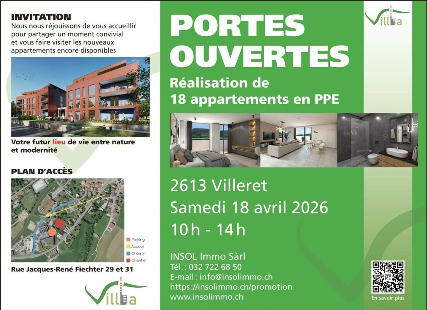 Apartment A03 with 4.5 rooms in Villeret - Photo 1 of 13