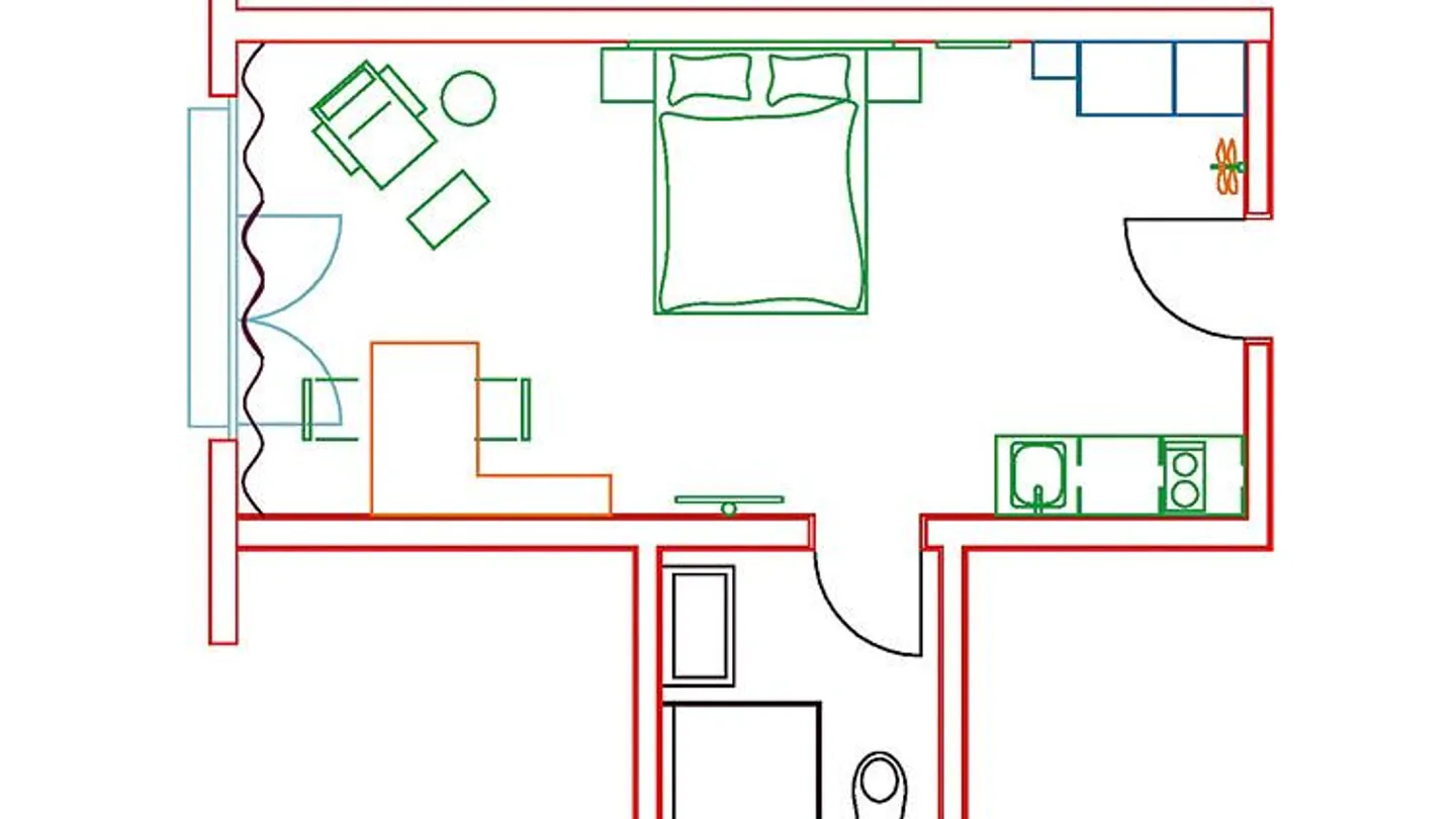 APPARTEMENT 1½ PIÈCE À SIEBEN (SZ), MEUBLÉ - Photo 6 sur 7