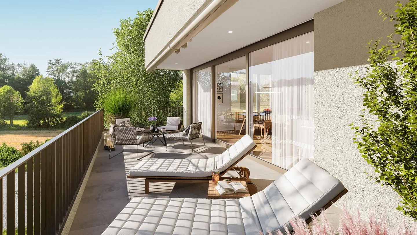 Appartamento attraente di 3½ locali con grande terrazza in una posizione tranquilla e centrale - Foto 6 di 7