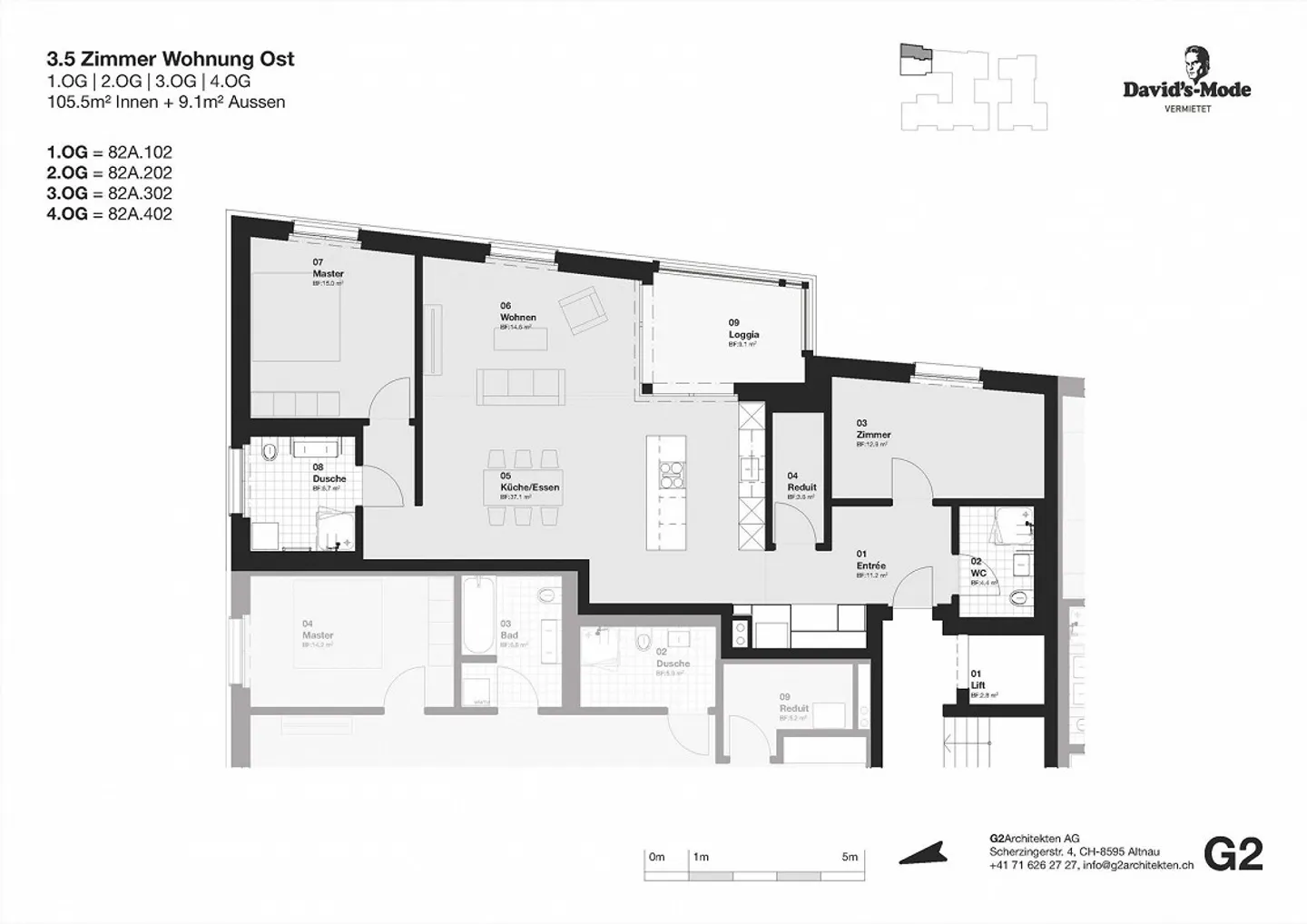 ***VIVRE SANS CAUTION*** APPARTEMENTS MODERNES DE 3,5 PIÈCES AVEC LOGGIA I... - Photo 12 sur 12