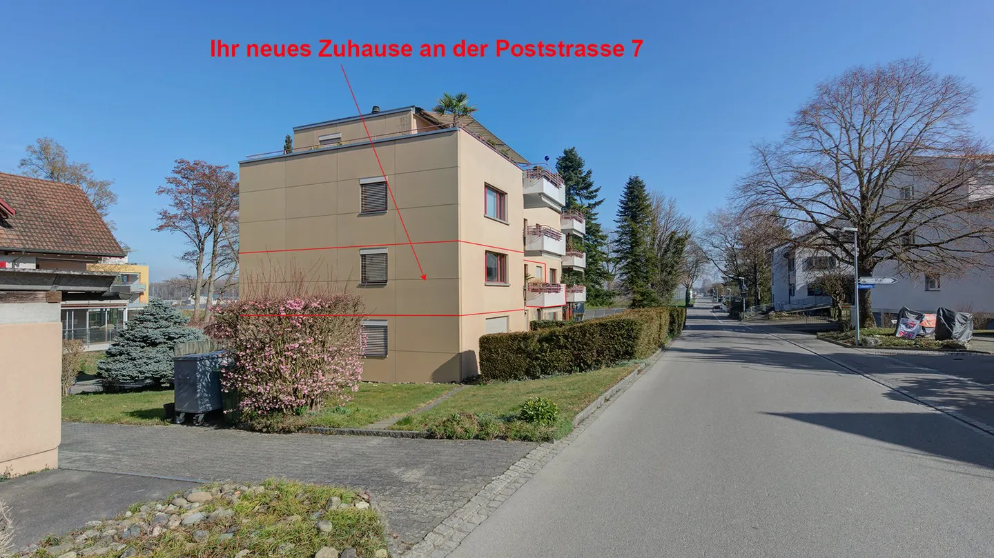 Well-maintained 4.5-room apartment with balcony in a Tempo-30 zone in Tägerwilen - Photo 1 of 12