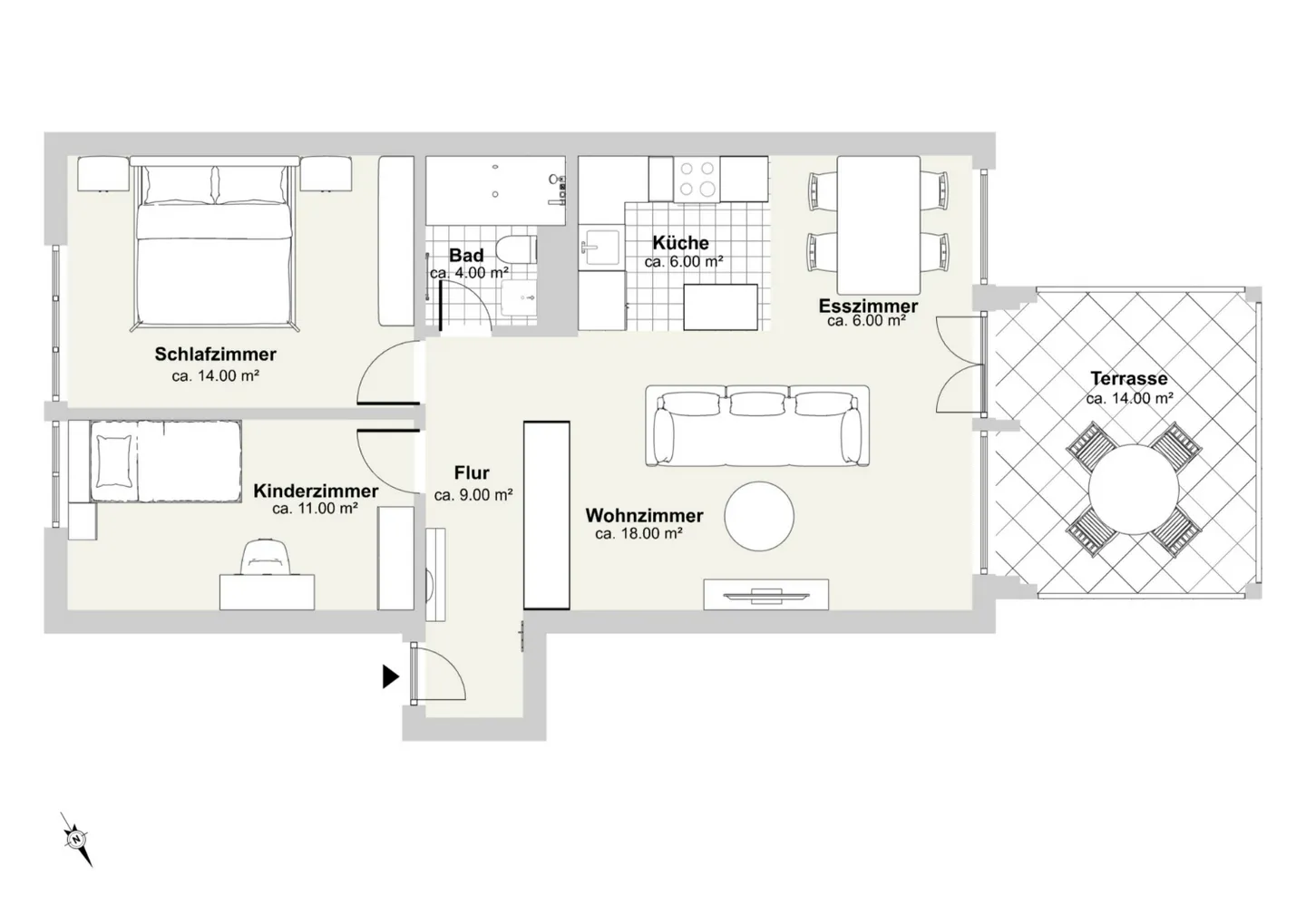 Appartamento al piano terra di 3,5 locali con disposizione ottimale degli spazi - Foto 8 di 8
