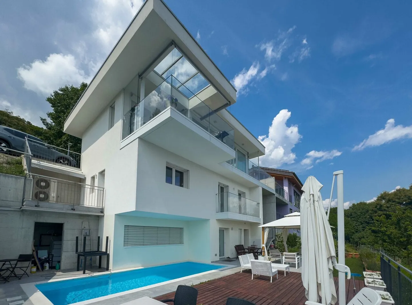 Prestigiosa villa vista lago con piscina a Cademario - Foto 1 di 7