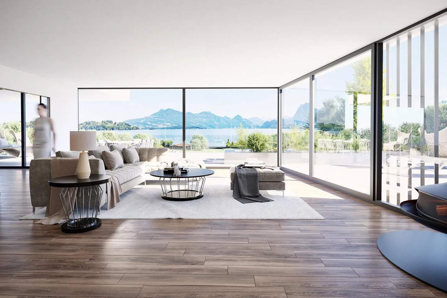 Villa neuve exclusive au bord du lac de Lucerne avec un garage à bateaux privé - Photo 2 sur 4