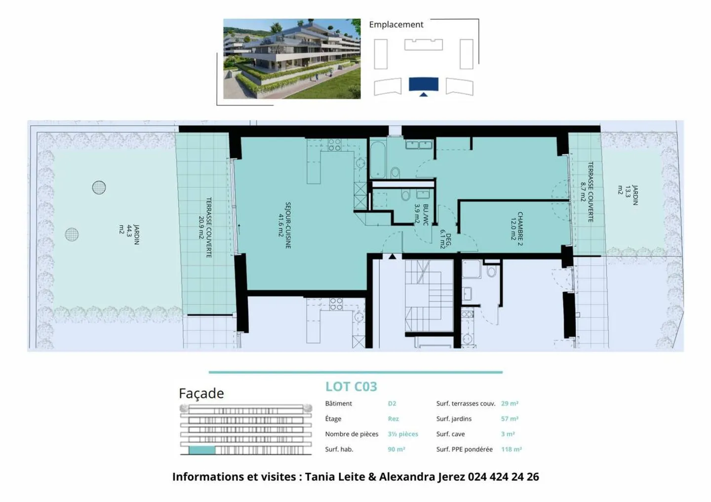 Neues 3,5-Zimmer-Apartment mit überdachter Terrasse und Garten mit Seeblick - Foto 13 von 13